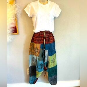 IndieGlam Cotton Patchwork Harem Pants